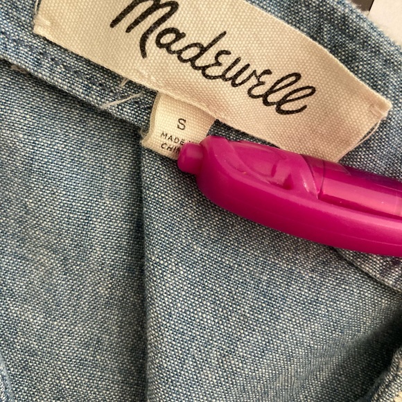 Madewell Embroidery Chambray Tunic Dress sz small - Picture 7 of 8